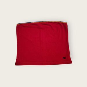 Vintage Y2k early 2000s Tommy Hilfiger red cropped tube top